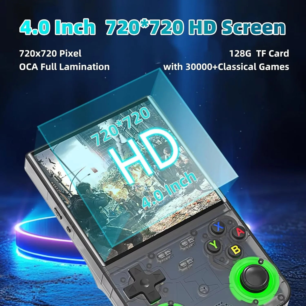 R36S Retro R36 Ultra Handheld Video Game Console IPS Screen 128GB Games Portable Pocket Player Linux System R36XX PRO