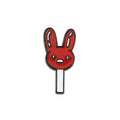 Rapper Bad Bunny Metal Enamel Brooch Bad Rabbit Red Heart Lapel Pins for Backpack Denim Jacket Badges Accessories Jewelry