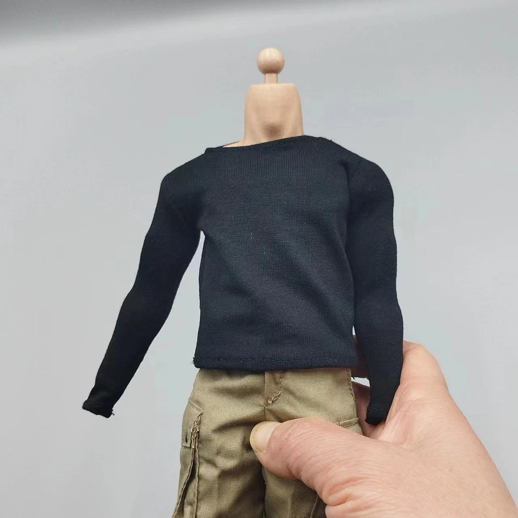 1/6 Scale Male Female Black  T Shirt Model for 12'' 30cm Action Figures Body DIY Accessories