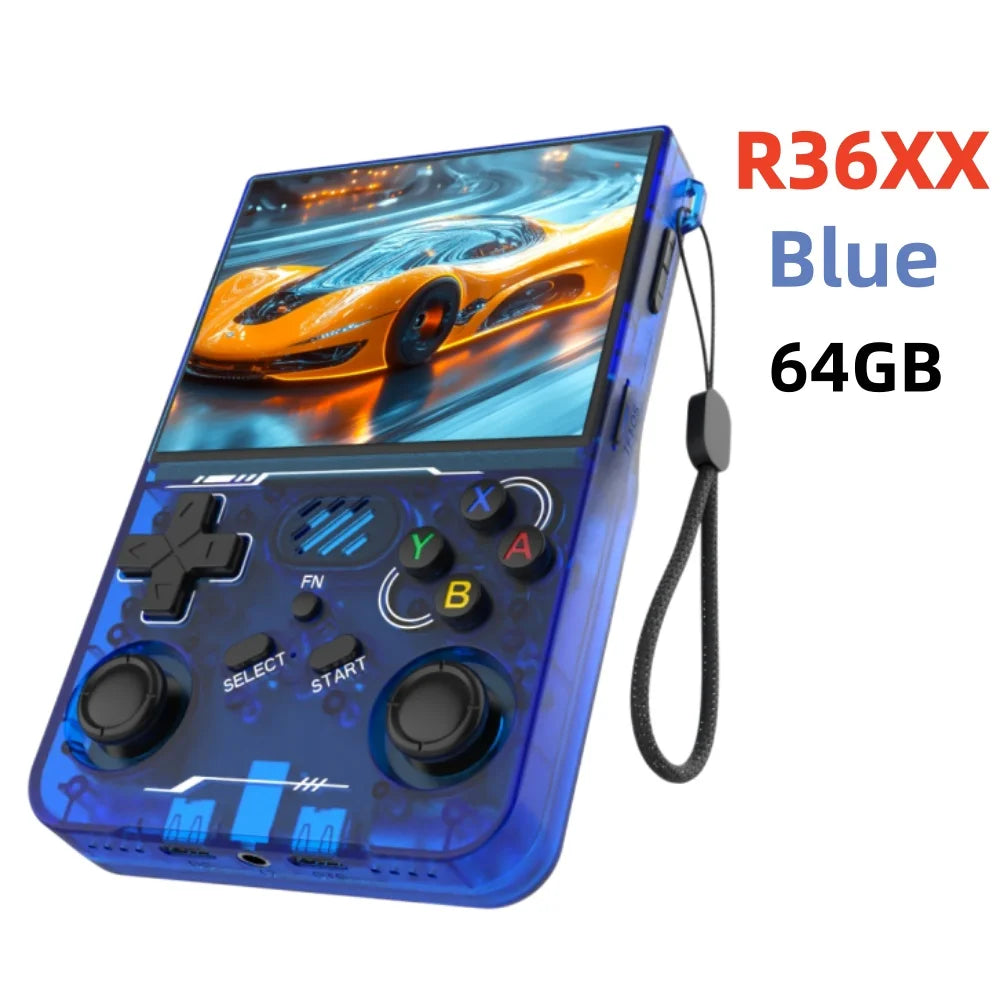 R36S Retro R36 Ultra Handheld Video Game Console IPS Screen 128GB Games Portable Pocket Player Linux System R36XX PRO