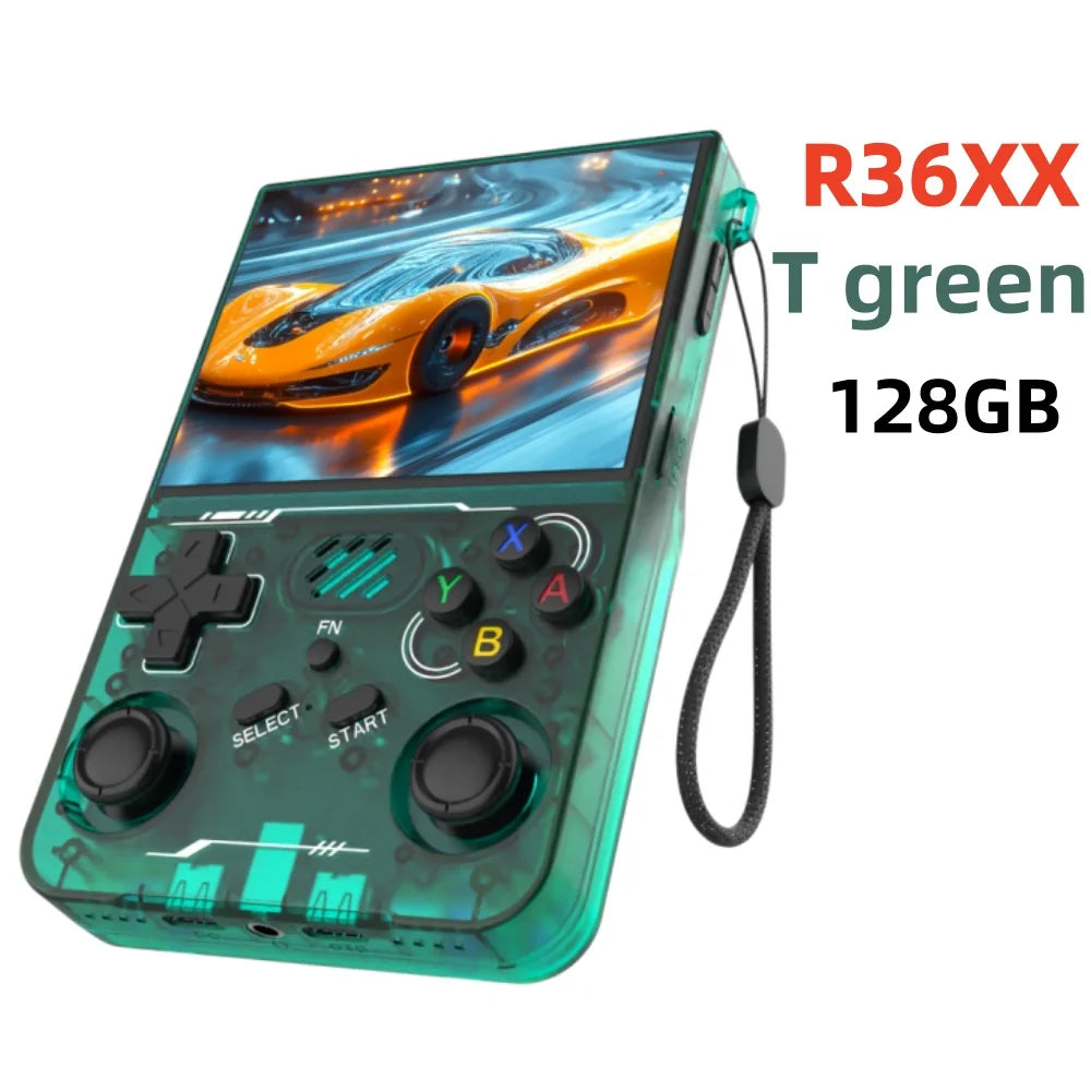 R36S Retro R36 Ultra Handheld Video Game Console IPS Screen 128GB Games Portable Pocket Player Linux System R36XX PRO