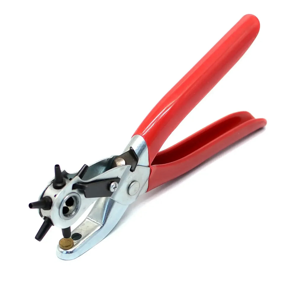 6-Size Rotary Leather Punch - Heavy Duty Belt Hole Puncher Tool w for DIY Crafting & Leatherworking Kits