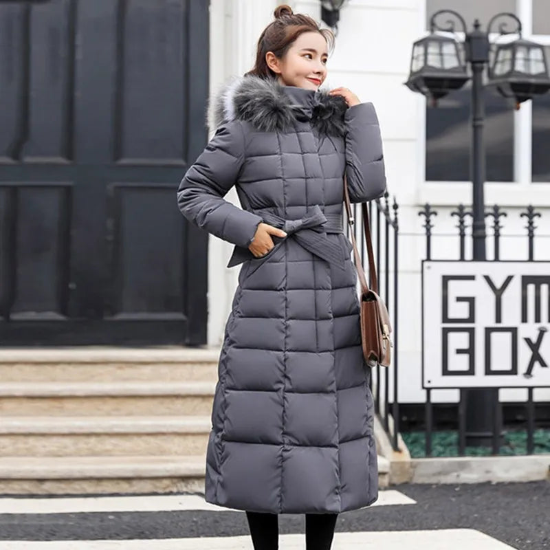 Winter Clothes Women Fur Parkas Quilted Jackets For Women Thicken Warm Long Coat Jacket Clothing Hooded Autumn Pdded Clothes