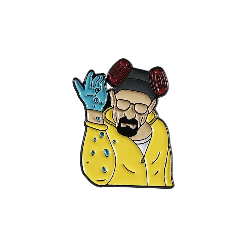 Classic TV Series Breaking Bad Enamel Pin Men's Backpack Pin Metal Badge Brooch Jacket Denim Clothing Accessories Jewelry Gifts