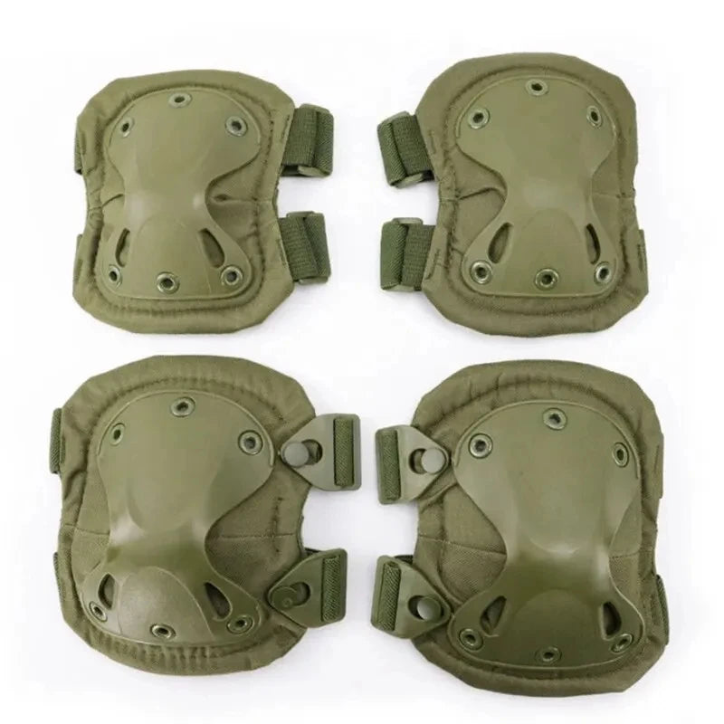 2pcs Outdoor Tactical Knee Elbow Pads Gear for Cycling Mountaineering Hiking - Protective Sports Gear
