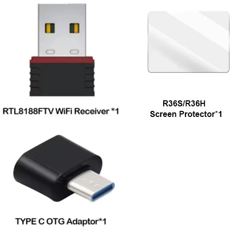 R36S (WiFi) RTL8188FTV USB Dongles and TYPE C OTG adaptor for R36S R36H R36 R36PLUS Retro Gaming console Handheld Accessories