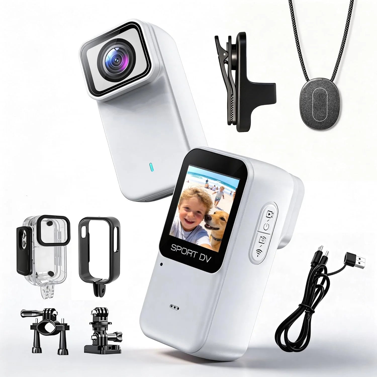 M21 4K MINI Camera WiFi Thumb Action Cameras, Body Cameras with Audio and Video Recording, Waterproof Magnetic Wearable Portable