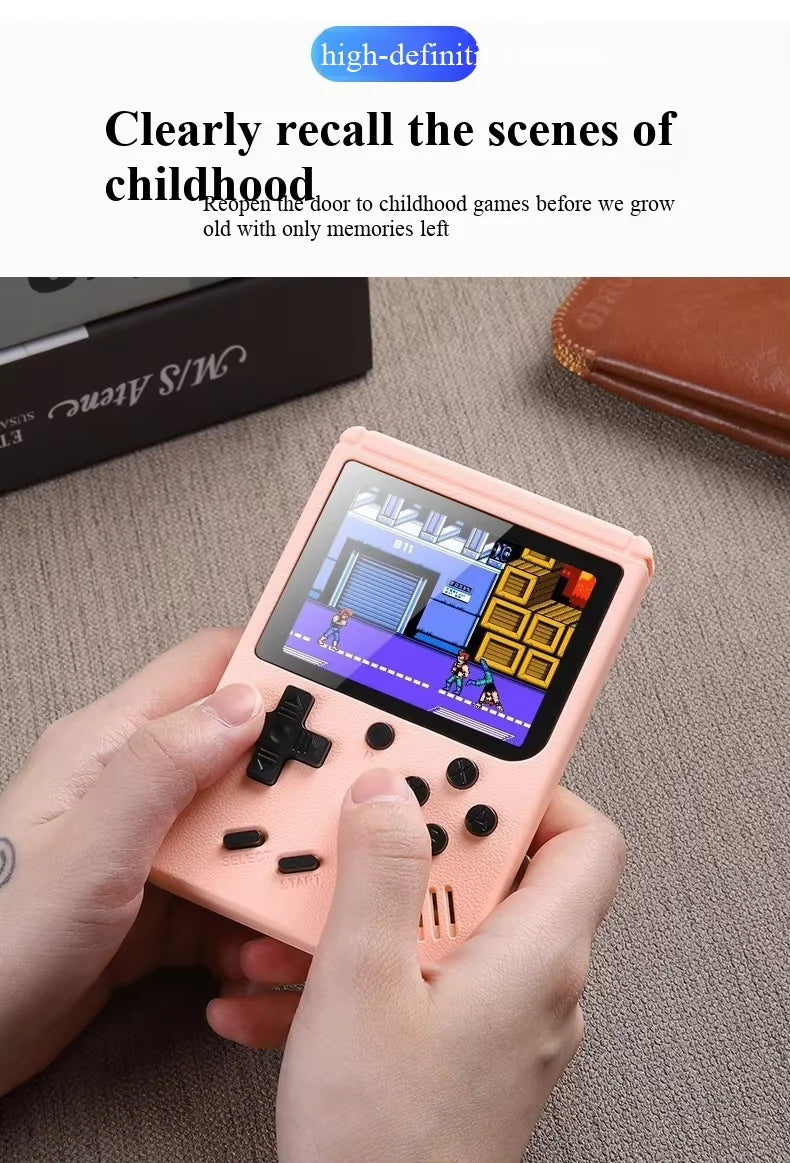 Retro Handheld Games Console Built-in 500 Video Games Portable Gaming Player with 3.0 Inch IPS Screen and Rechargeable Battery