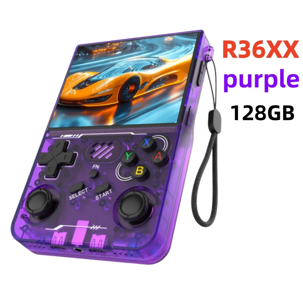 R36S Retro R36 Ultra Handheld Video Game Console IPS Screen 128GB Games Portable Pocket Player Linux System R36XX PRO