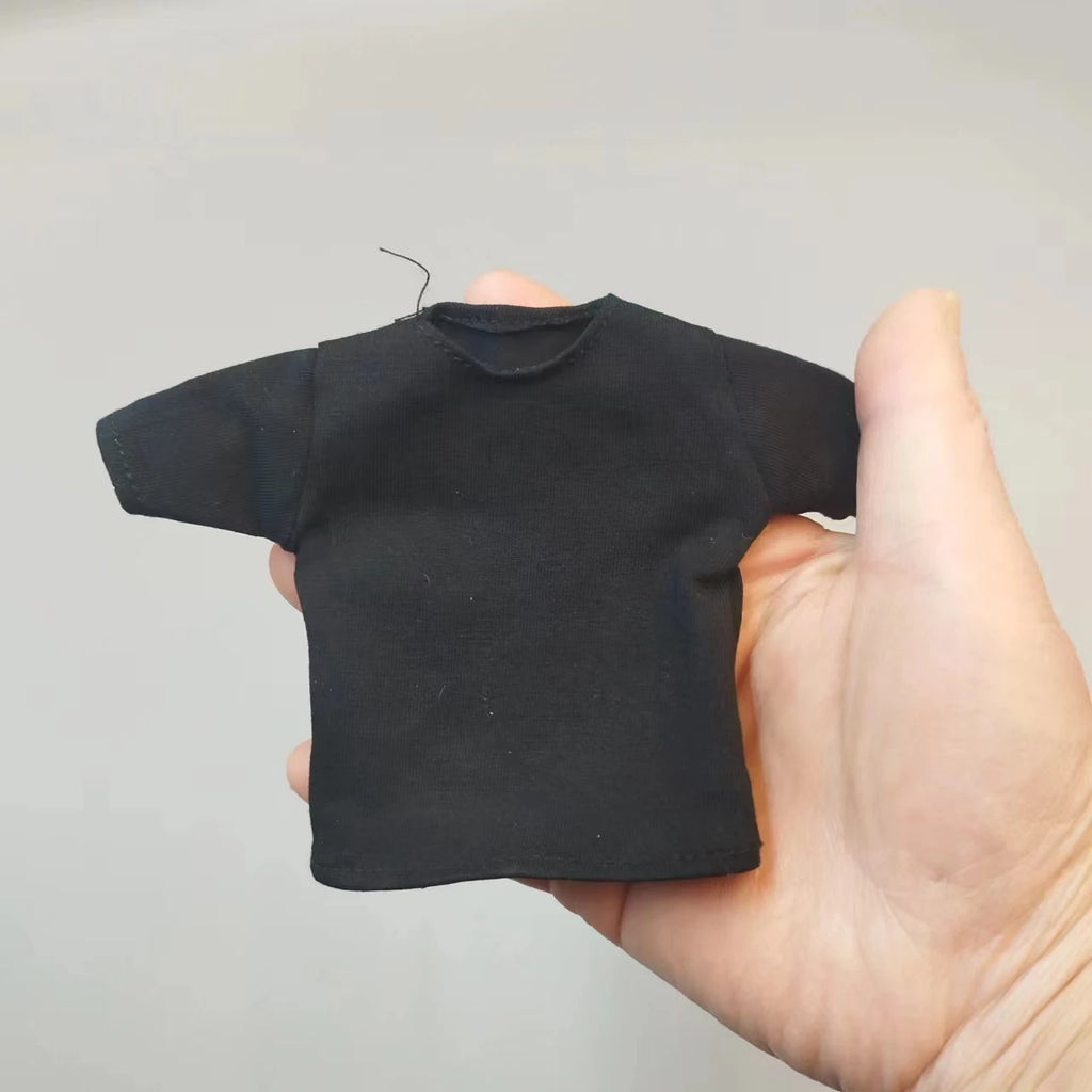 1/6 Scale Male Female Black  T Shirt Model for 12'' 30cm Action Figures Body DIY Accessories