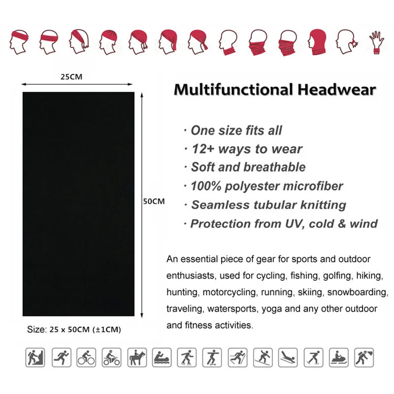 Breathabale Neck Gaiters for Men Women Dustproof Quickdry Solid Color HeadScarf for Hiking Cycling Fishing Face Shield Bandana