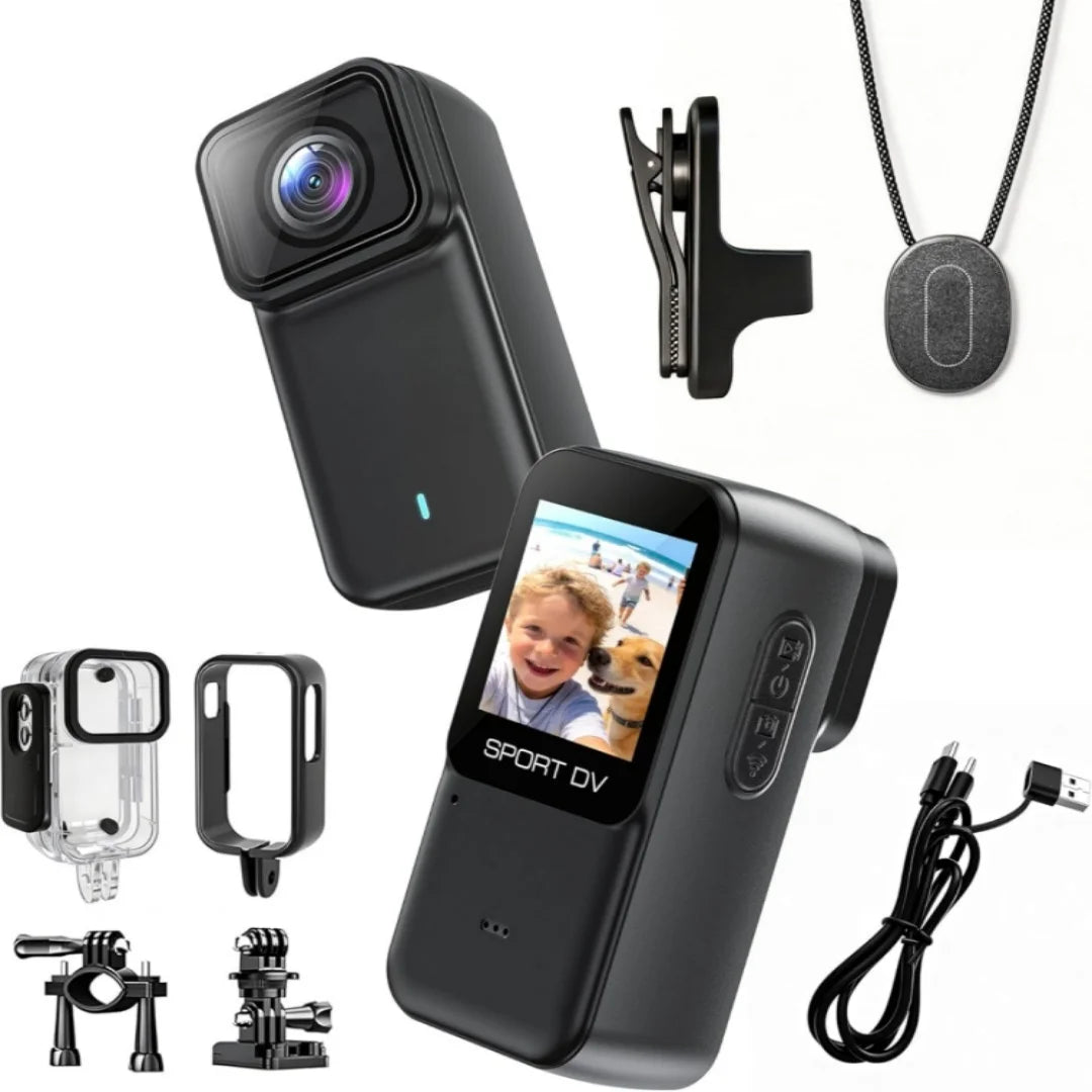 M21 4K MINI Camera WiFi Thumb Action Cameras, Body Cameras with Audio and Video Recording, Waterproof Magnetic Wearable Portable