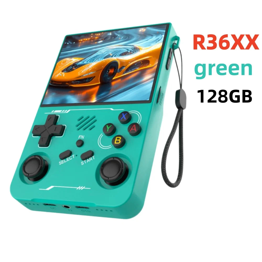 R36S Retro R36 Ultra Handheld Video Game Console IPS Screen 128GB Games Portable Pocket Player Linux System R36XX PRO