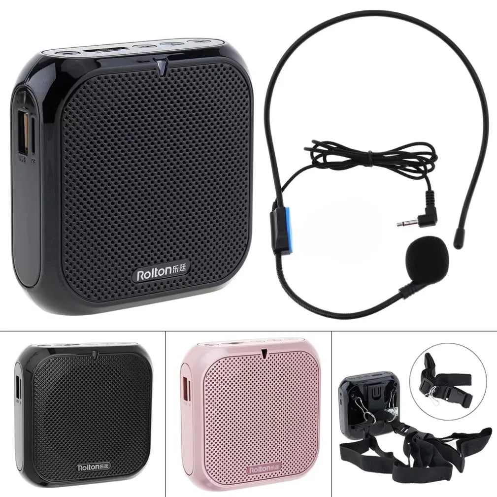 Headworn Microphone Loudspeaker Voice Amplifier Recorder Mic Speaker Audio Mini Wired Mikrofon Mike Sound Battery Kit Headset