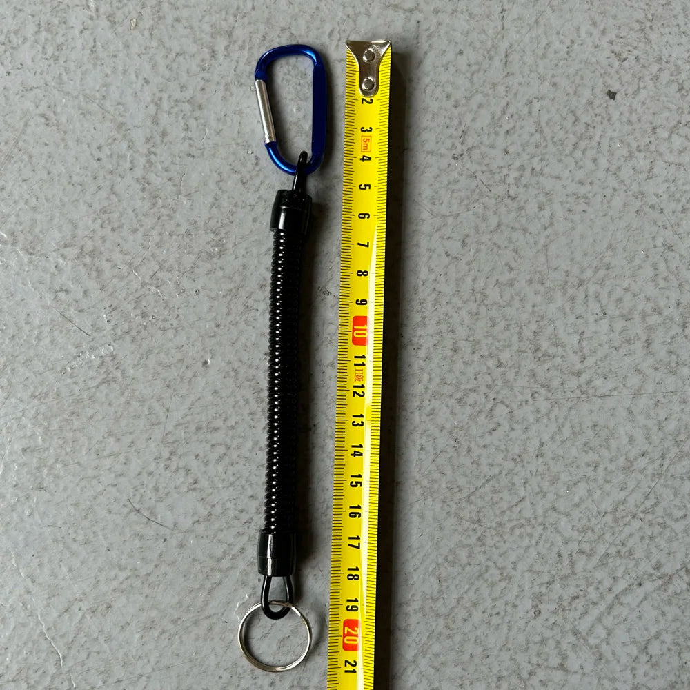 1PC Tactical Retractable Spring Elastic Rope Security Gear Tool Hiking Camping Anti-lost Phone Keychain Fishing Lanyards Outdoor