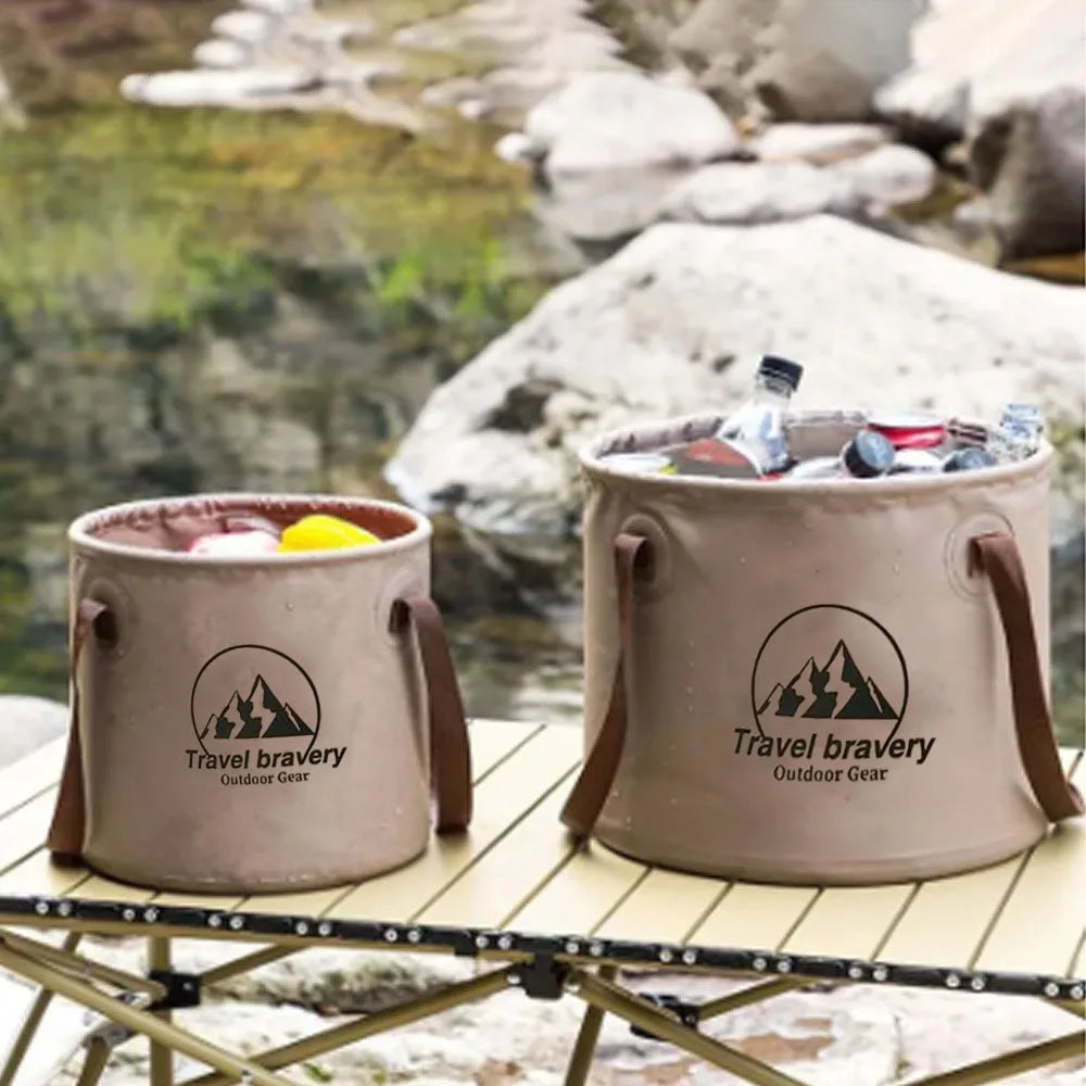 Car Folding Bucket Waterproof Foldable Sink Travel Foldable Basin Camping Hiking Fishing Storage Bucket Fishing gear supplies