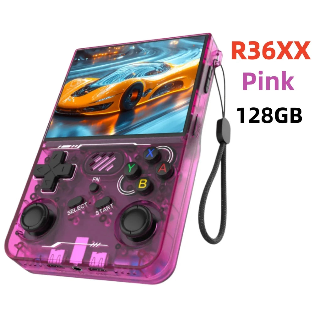 R36S Retro R36 Ultra Handheld Video Game Console IPS Screen 128GB Games Portable Pocket Player Linux System R36XX PRO