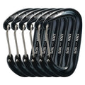 6PCS 12kN Aluminum D Ring Carabiners Heavy Duty Hook Lightweight Outdoor Camping Hiking Clips Buckle Set for Backpack Gear