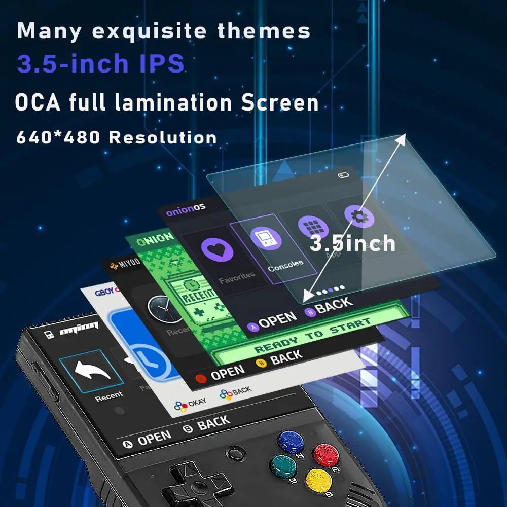 MIYOO Mini Plus Portable Retro Handheld Game Console 3.5-inch IPS HD Screen Children's Gift Linux System Classic Gaming Emulator