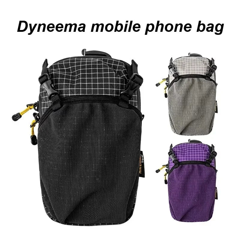 HIKEMAN Dyneema Water Bottle Holder Bag Phone Pocket and Quick-Adjust Strap Waterproof 420D Nylon for Cycling Hiking Camping