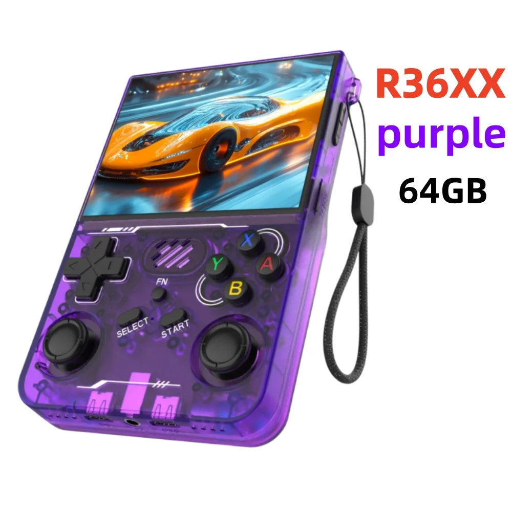 R36S Retro R36 Ultra Handheld Video Game Console IPS Screen 128GB Games Portable Pocket Player Linux System R36XX PRO
