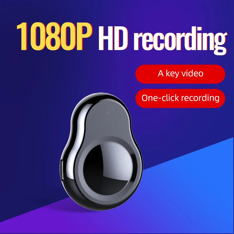 1080P HD Mini Camera Recorder, One-Click Video/Audio Recording, Portable Wearable Body Cam for Meeting, Class, Outdoor