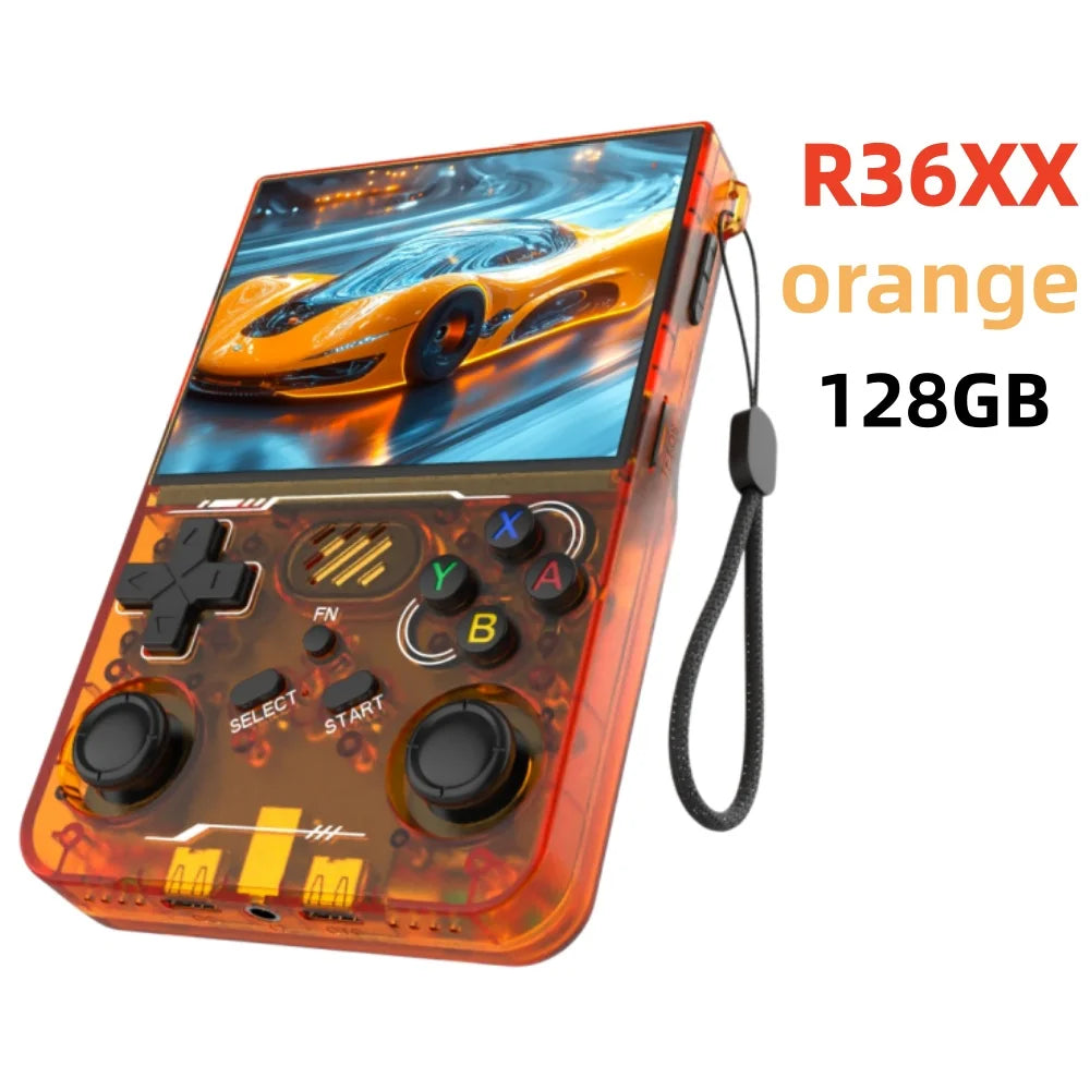 R36S Retro R36 Ultra Handheld Video Game Console IPS Screen 128GB Games Portable Pocket Player Linux System R36XX PRO