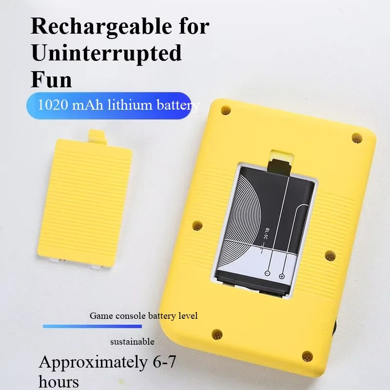 Retro Handheld Games Console Built-in 500 Video Games Portable Gaming Player with 3.0 Inch IPS Screen and Rechargeable Battery