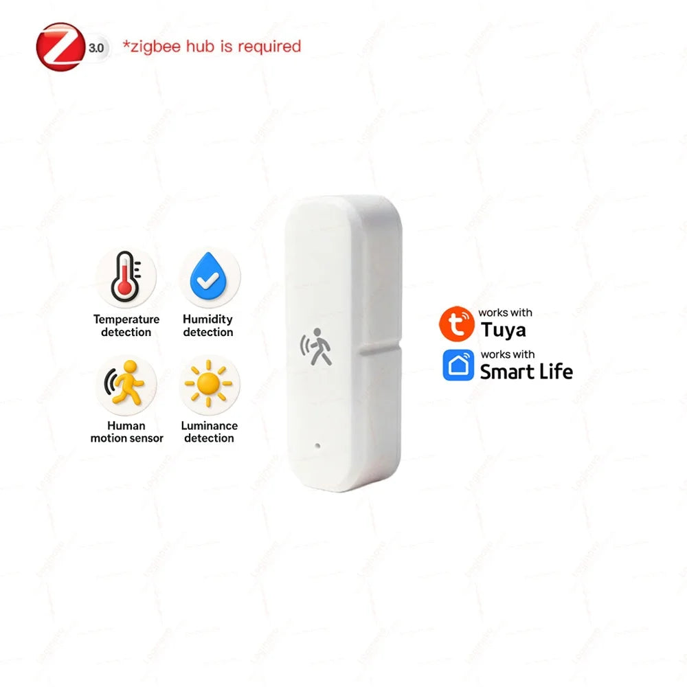 Zigbee PIR Motion Sensor Option Mmwave Radar Humidity Temperature Light Sensor Detector For Tuya Smart Life 2MQTT Home Assistant