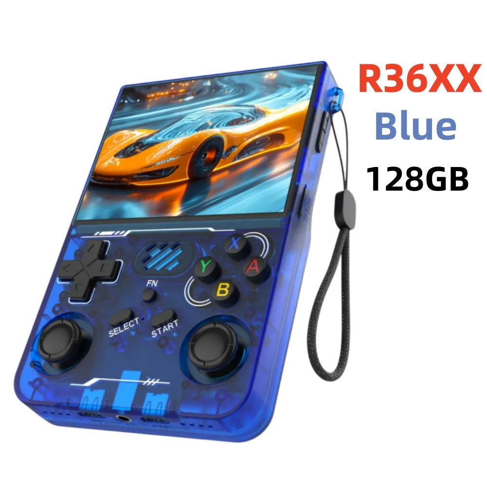 R36S Retro R36 Ultra Handheld Video Game Console IPS Screen 128GB Games Portable Pocket Player Linux System R36XX PRO