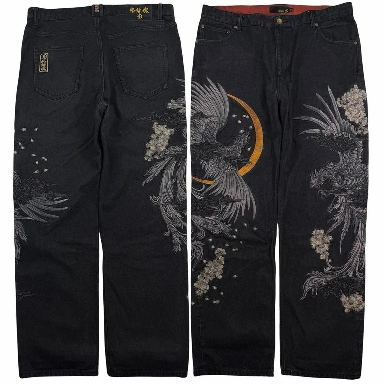 Vintage Japanese Selvedge Jeans Man Y2K High-end Brand Natural Indigo Dip Dyeing Harajuku Mopping Pants