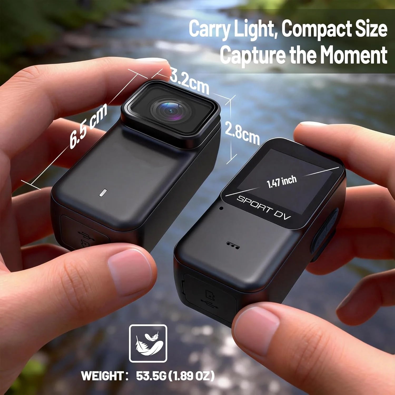 M21 4K MINI Camera WiFi Thumb Action Cameras, Body Cameras with Audio and Video Recording, Waterproof Magnetic Wearable Portable