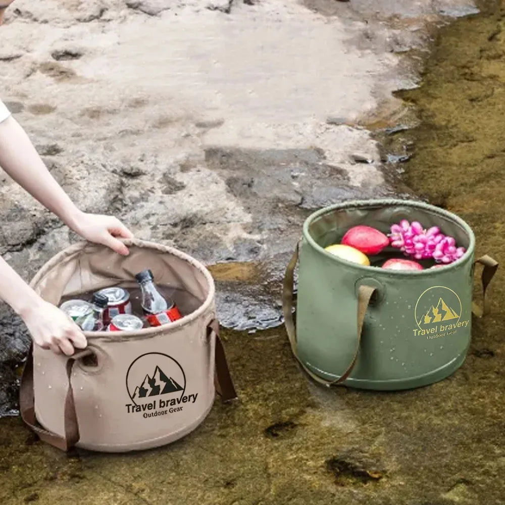 Car Folding Bucket Waterproof Foldable Sink Travel Foldable Basin Camping Hiking Fishing Storage Bucket Fishing gear supplies
