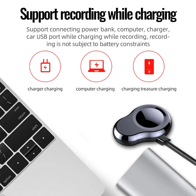 1080P HD Mini Camera Recorder, One-Click Video/Audio Recording, Portable Wearable Body Cam for Meeting, Class, Outdoor