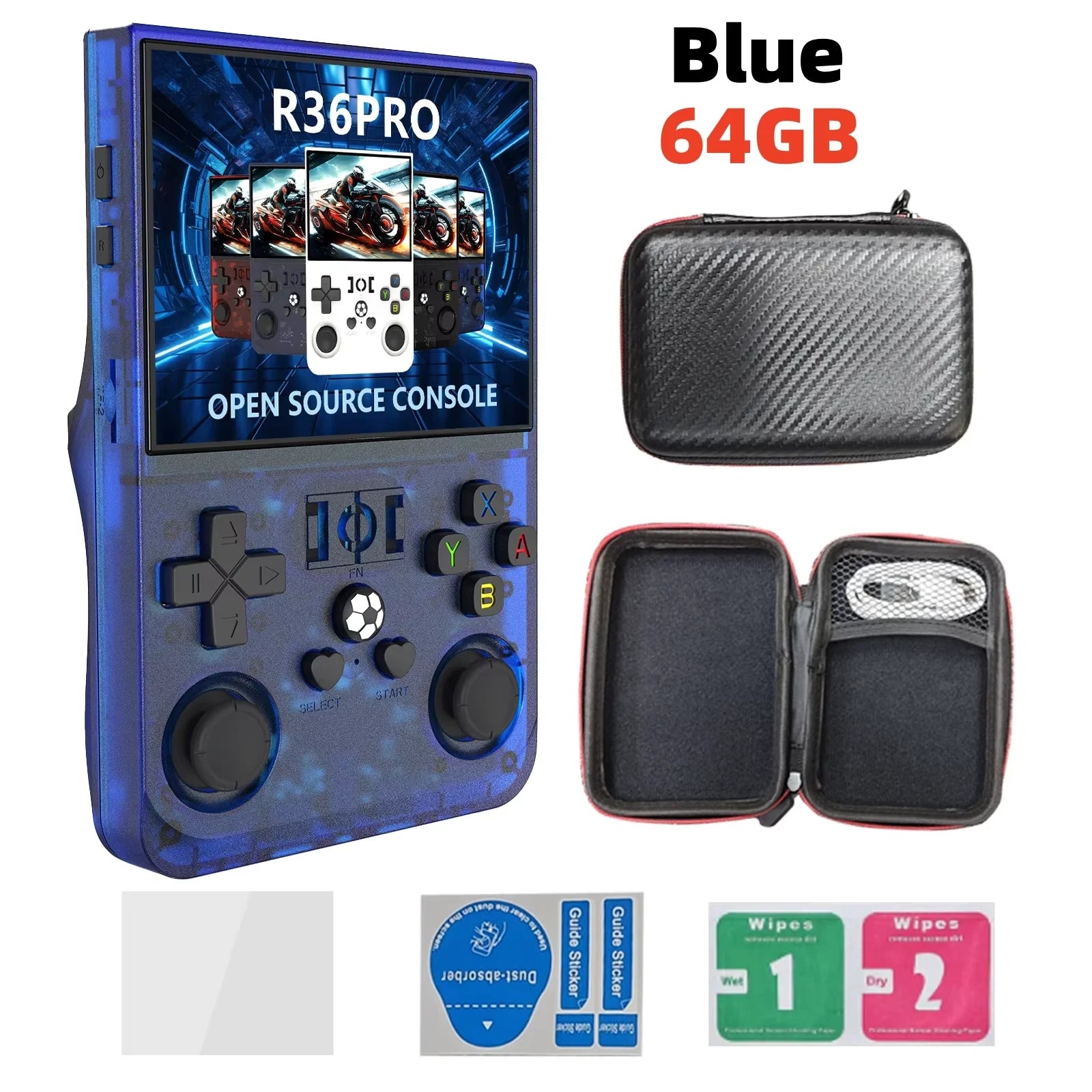 R36S Retro R36 Ultra Handheld Video Game Console IPS Screen 128GB Games Portable Pocket Player Linux System R36XX PRO