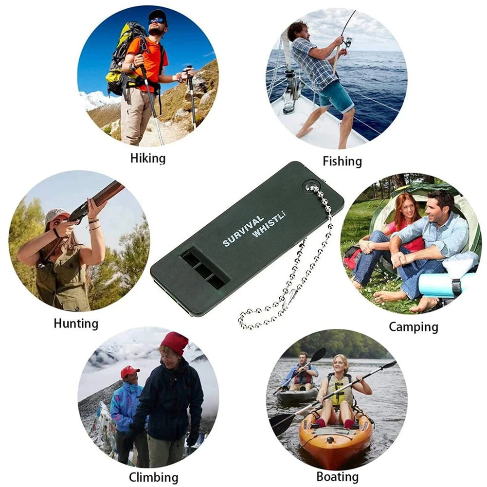 High Decibel 3-Frequency Whistle Outdoor Emergency Survival Whistle for Camping, Hiking, Hunting, Survival Whistle Gear