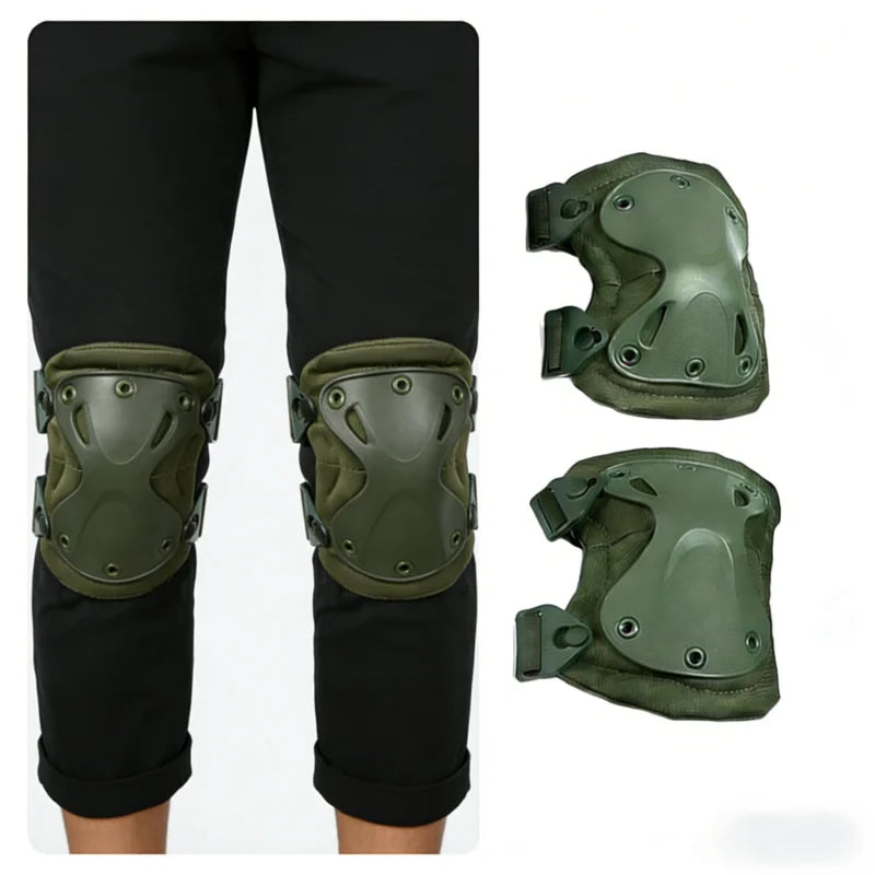 2pcs Outdoor Tactical Knee Elbow Pads Gear for Cycling Mountaineering Hiking - Protective Sports Gear