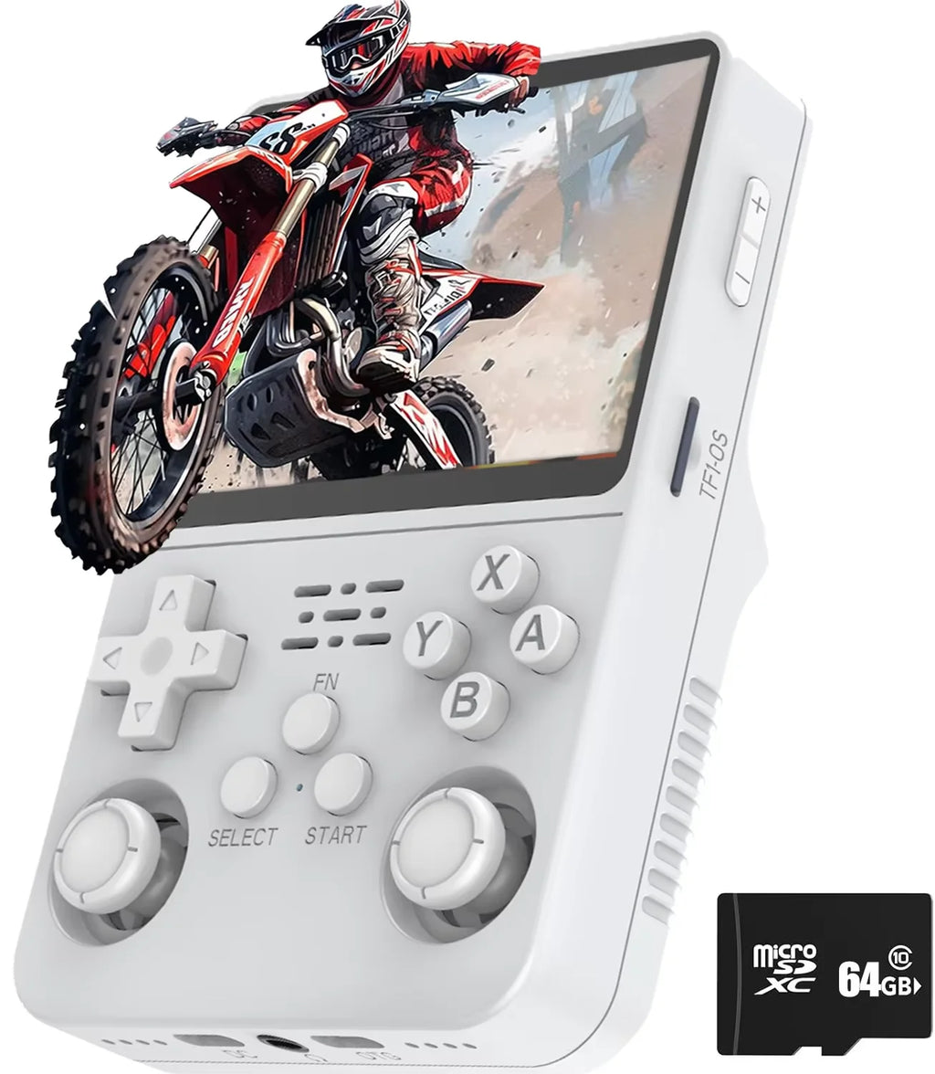 R36S Retro Game Console Handheld Video Arkos 2.0 System 3.5 Inch Single Card Portable Pocket Video Player 64GB 128GB 20000 Games