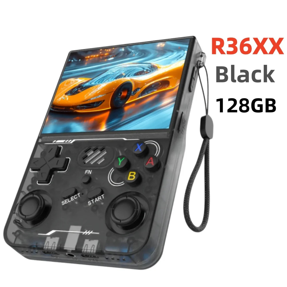 R36S Retro R36 Ultra Handheld Video Game Console IPS Screen 128GB Games Portable Pocket Player Linux System R36XX PRO