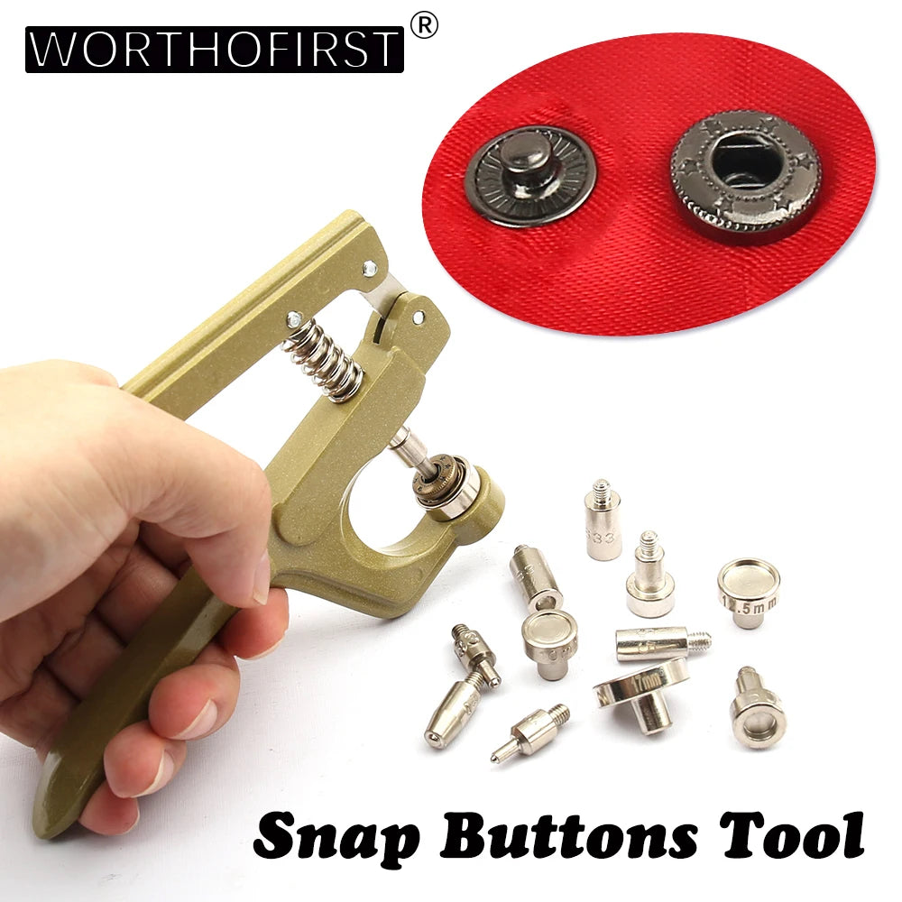 Leather Working Hand Press Tools for Snap Buttons Jeans DIY Leathercraft Clothing Bags Coat Sewing Accessories