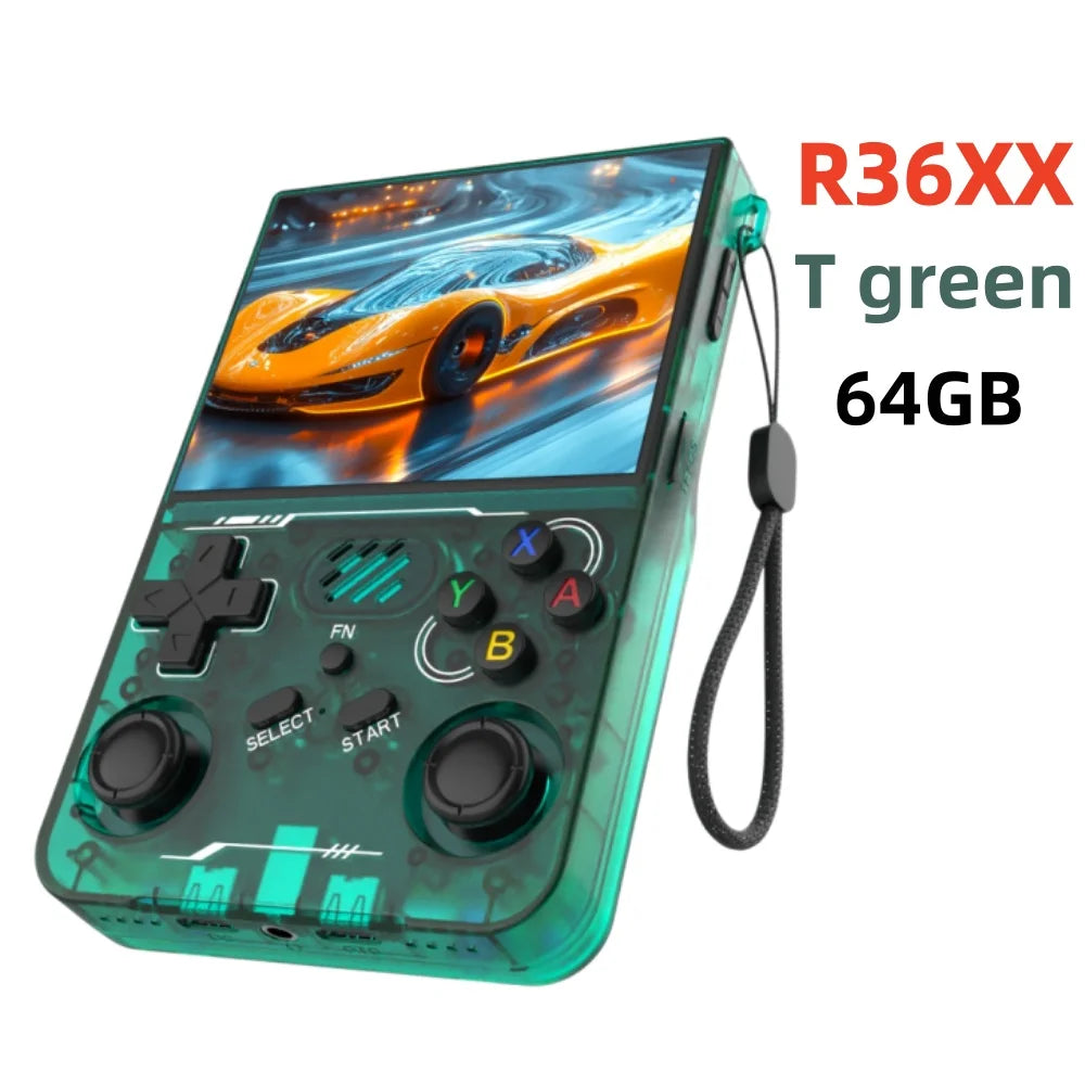 R36S Retro R36 Ultra Handheld Video Game Console IPS Screen 128GB Games Portable Pocket Player Linux System R36XX PRO