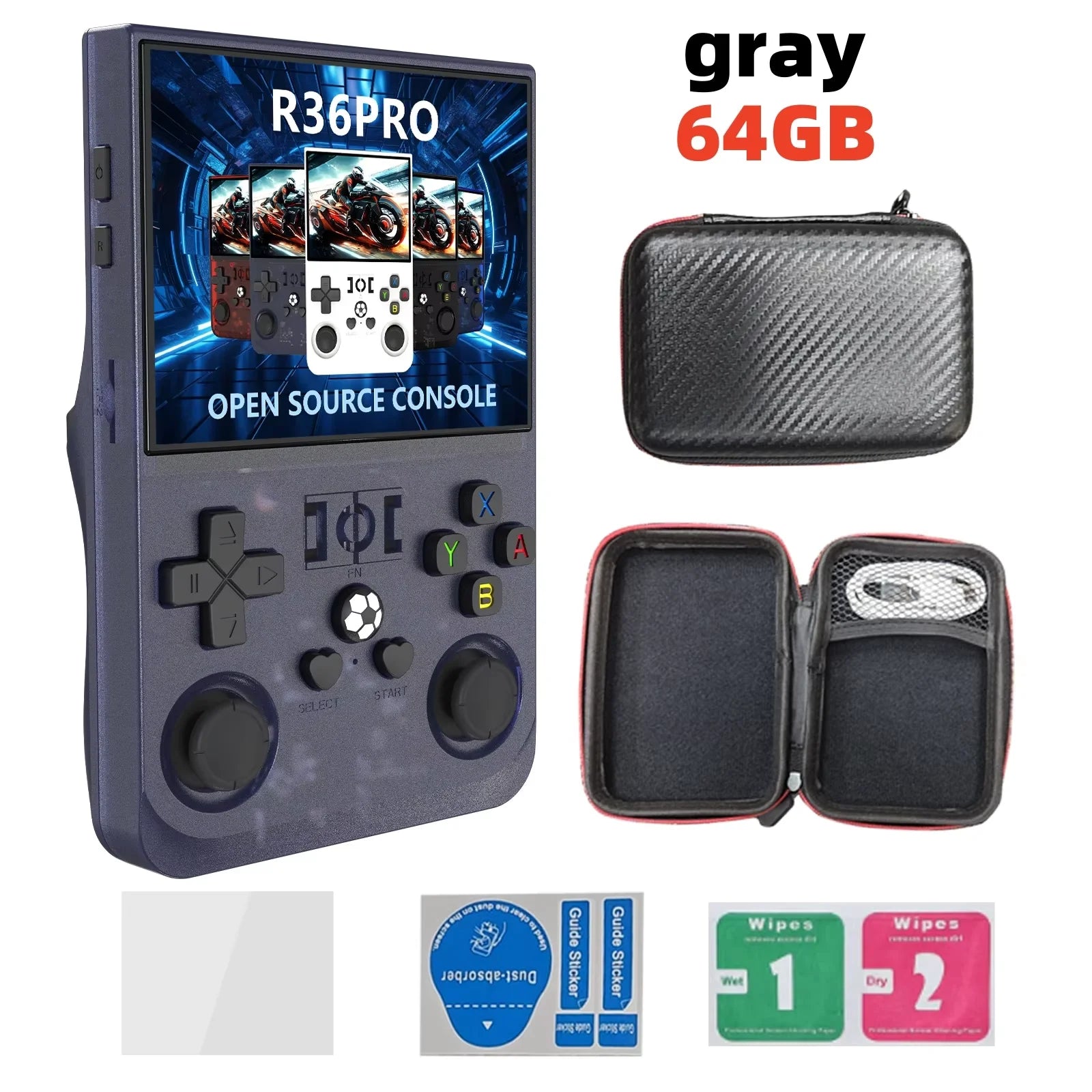 R36S Retro R36 Ultra Handheld Video Game Console IPS Screen 128GB Games Portable Pocket Player Linux System R36XX PRO