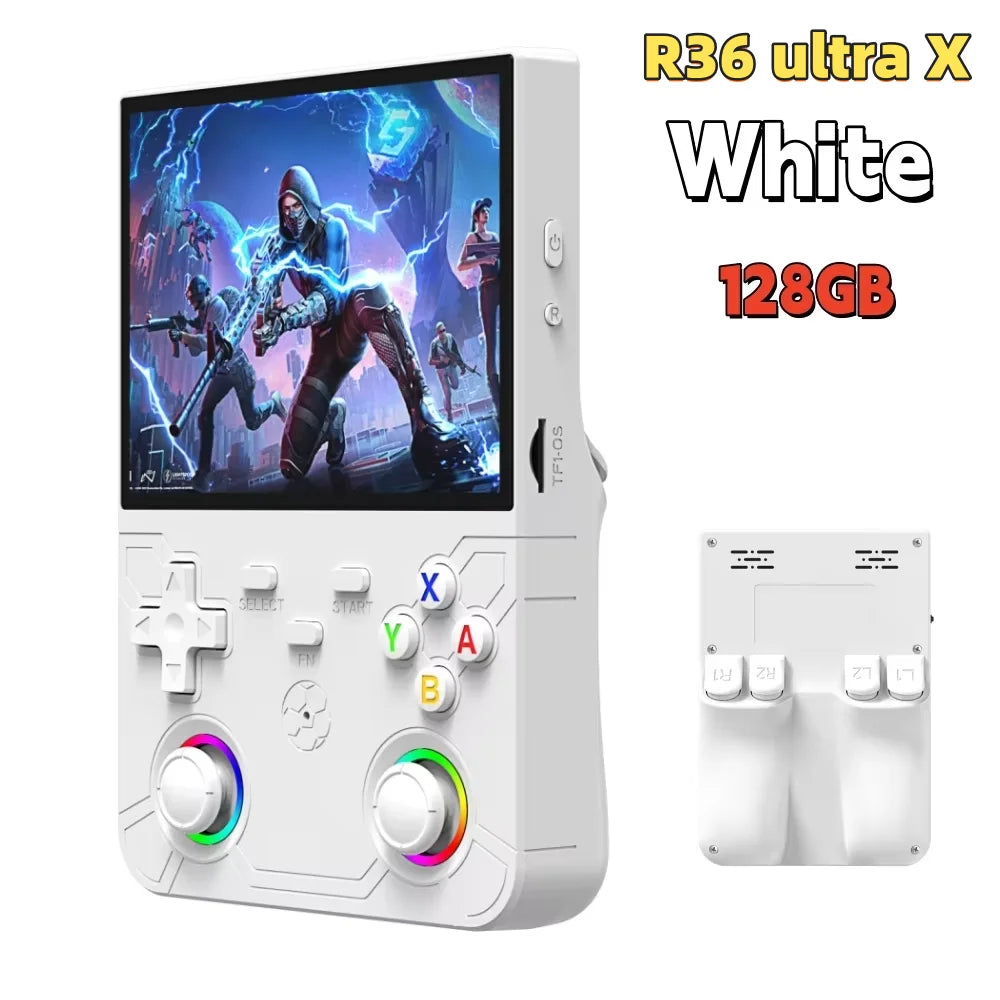 R36S Retro R36 Ultra Handheld Video Game Console IPS Screen 128GB Games Portable Pocket Player Linux System R36XX PRO