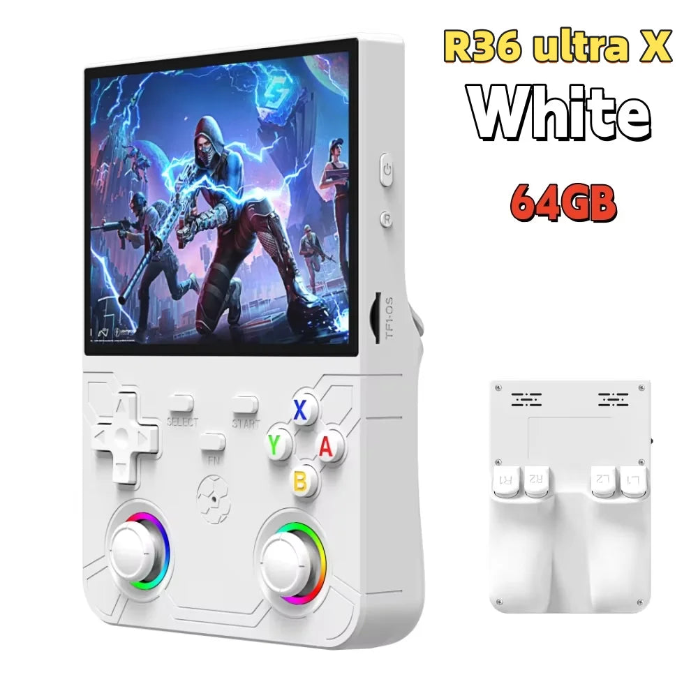 R36S Retro R36 Ultra Handheld Video Game Console IPS Screen 128GB Games Portable Pocket Player Linux System R36XX PRO