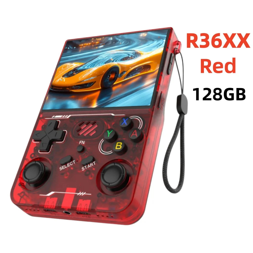R36S Retro R36 Ultra Handheld Video Game Console IPS Screen 128GB Games Portable Pocket Player Linux System R36XX PRO