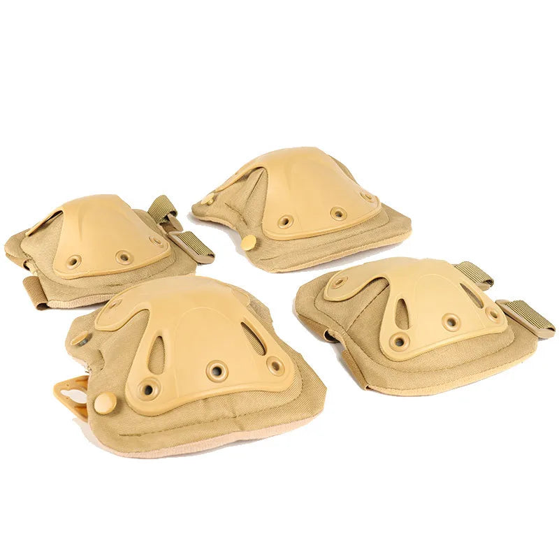 2pcs Outdoor Tactical Knee Elbow Pads Gear for Cycling Mountaineering Hiking - Protective Sports Gear