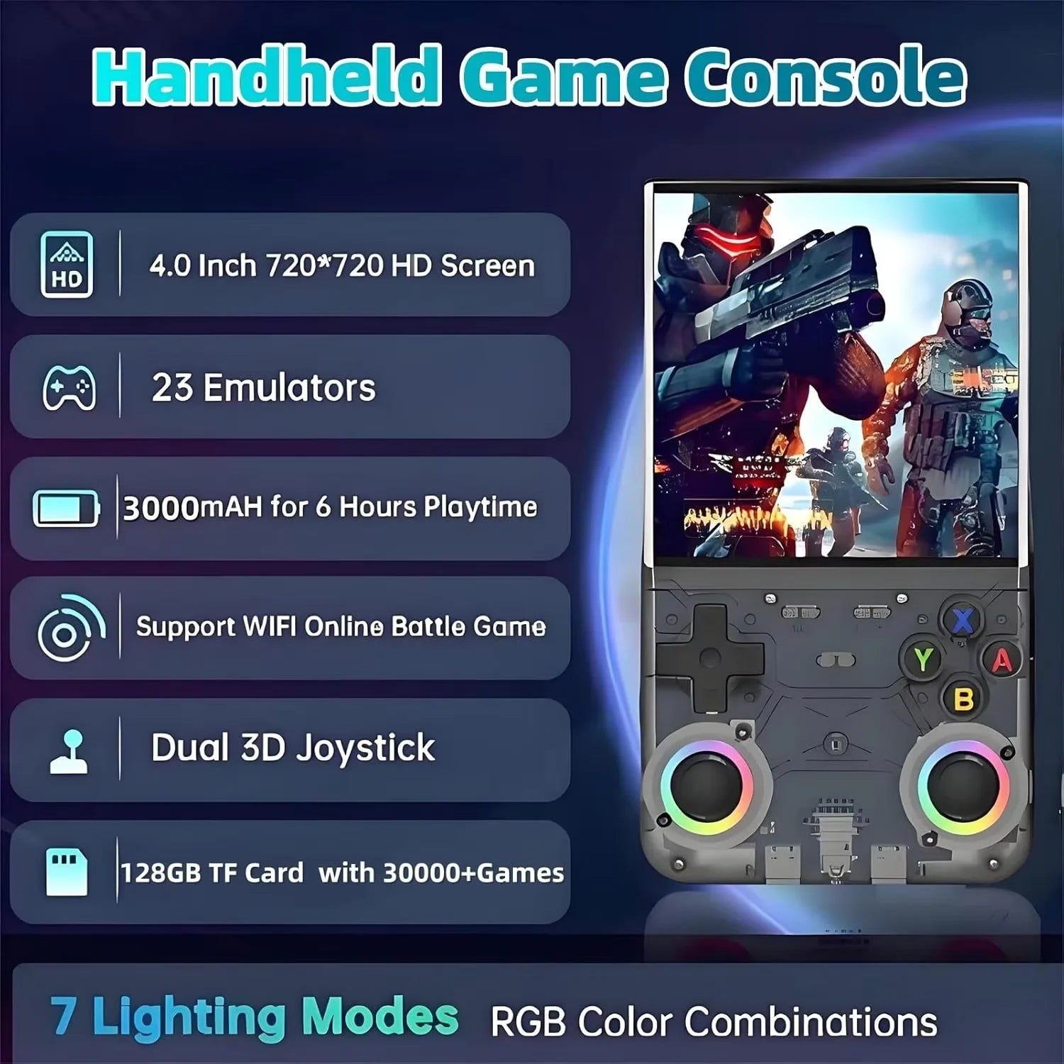 R36S Retro R36 Ultra Handheld Video Game Console IPS Screen 128GB Games Portable Pocket Player Linux System R36XX PRO