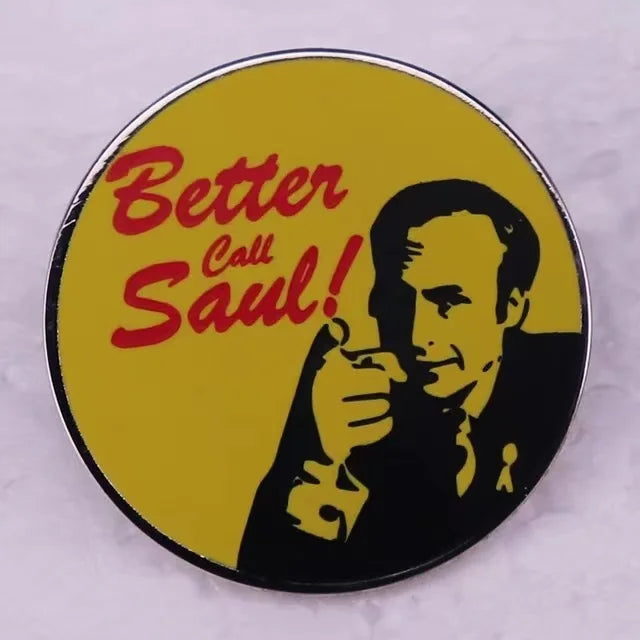 Classic TV Series Breaking Bad Enamel Pin Men's Backpack Pin Metal Badge Brooch Jacket Denim Clothing Accessories Jewelry Gifts