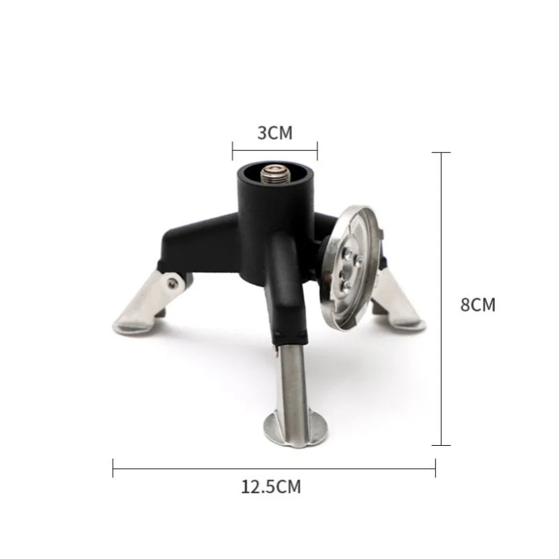Camping Gas Stove Adapter Connector Portable Folding Tank Tripod Stand Stainless Steel Outdoor Hiking Backpacking Cooking Gear