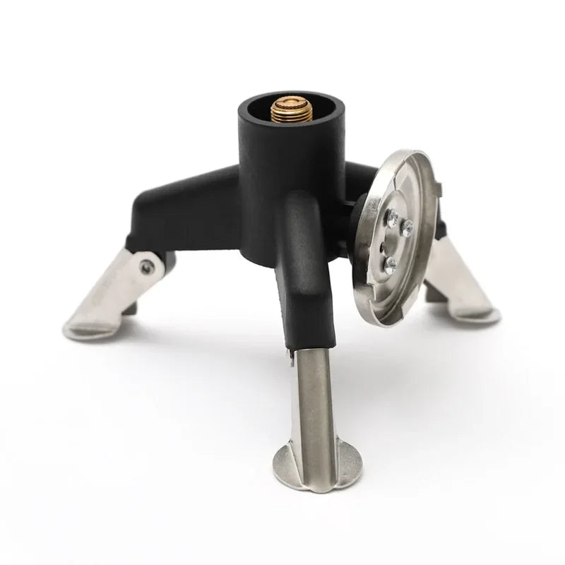 Camping Gas Stove Adapter Connector Portable Folding Tank Tripod Stand Stainless Steel Outdoor Hiking Backpacking Cooking Gear
